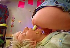 i'm shocked by this banana enema rimjob creampie madness