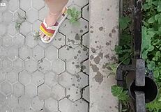 Girl Pees Twice Outdoors for Thrill