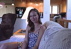 Why does nasty Stella Sedona beg Seth to creampie her college pussy?