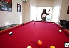 pool game turns milfs kris riot and harmonie marquis into pussy-licking lingerie sluts