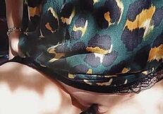 Mature Wife's Huge Cameltoe Pussy Lips Flash Outdoor Closeup