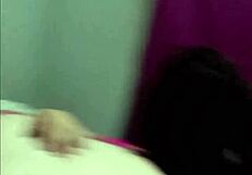 Black girl teases daddy with blowjob handjob before bent-over doggystyle pounding