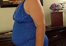 😍 old bbw with juicy fat ass bent over taking huge black cock doggystyle until creampie squirt!