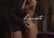 rough doggystyle creampie pounding brunette wife's tight pussy missionary moans lanreta