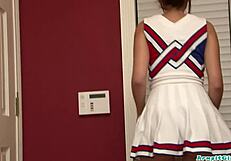 Tight cheerleader teen sneaks hardcore fuck with hubby pre-babysit