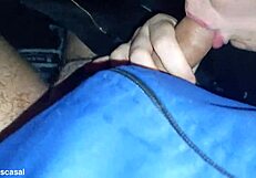 she LOVES sucking cock in the car blowjob