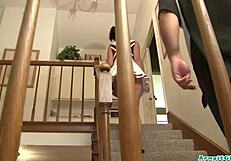 Tight cheerleader teen sneaks hardcore fuck with hubby pre-babysit