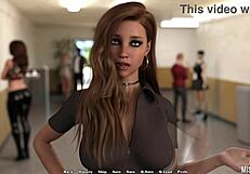 horny redhead milf babe spreads shaved wet pussy close up big tits roleplay tease