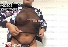 Kriss Hotwife Dons Daring See-Through Outfit For Gym Workout