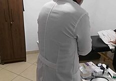 proctologist fingers patient's asshole deep during humiliating anal exam