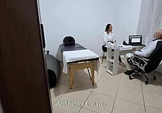 proctologist fingers patient's asshole deep during humiliating anal exam