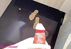 brazilian babe bent over sheer red takes full anal pounding creampie and gaping ass