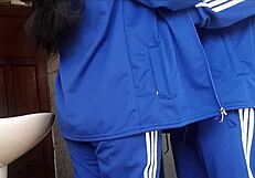 schoolgirl caught in bathroom doggystyle with classmate's thick cock