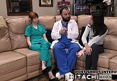 ditria rose moans through pierced nipple hitachi orgasms in lesbian pov