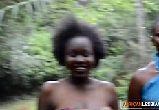 big tits ebony milf catches stepdaughter showering and licks her clit hard