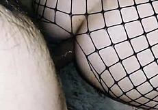 Skinny Milf Wife in Lingerie Stockings Begs for Rough Homemade POV Anal Pounding