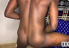 check out this slim ebony teen taking massive dick doggystyle