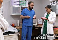 ditria rose moans through pierced nipple hitachi orgasms in lesbian pov