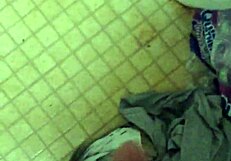 Jerking thick cock hard right before stepping into hot shower cum blast