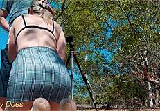 wife blows publicly till cum coats her tits