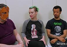 naughty kitten gits her asshole licked n fucked hard in bdsm asylum treatment... oops!