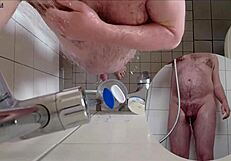 shower pissing floods with ecstatic fetish thrill