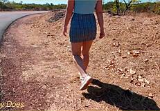 wife blows publicly till cum coats her tits