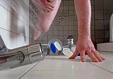 shower pissing floods with ecstatic fetish thrill