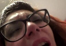 stella rubino's first time threesome with big cock blowjob and squirting cum