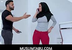 jezebeth as step sister in hijab gets fucked hard by brother with his stuff