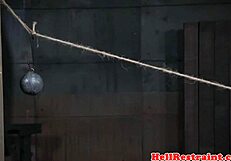 Submissive ecstasy in machine anal pounding