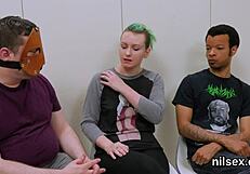 naughty kitten gits her asshole licked n fucked hard in bdsm asylum treatment... oops!