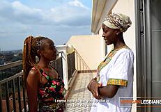 Big ass ebony lesbians oil up finger clits lick sloppy wet pussies until squirting orgasms