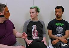 naughty kitten gits her asshole licked n fucked hard in bdsm asylum treatment... oops!