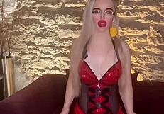 blonde singer findom goaldigger controls domination christmas belly dance fetish!