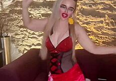 blonde singer findom goaldigger controls domination christmas belly dance fetish!