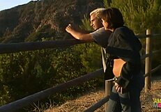 horny big boobed brunettes finger lick and fuck pussy missionary outdoor with friend