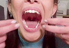 mmm my big ass brunette plays with junk food spitting on pigtails 😜🍔