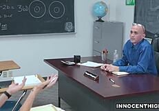 naughty izzy bell drops to her knees sucking that monster cock before getting doggystyled hard