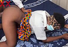 African Student in Equatorial Guinea Rides Big Black Cock Doggystyle Till She Squirts Wet