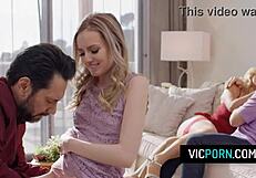 Holy Fuck! Blonde Latina Milfs Deepthroat Blowjob In Wild Swingers Foursome