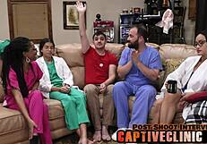 i'm chokin' on aria nicole's deepthroat as corporate slave in hospital bdsm