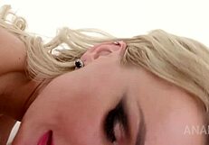 yo check out this kinky milf's shaved pussy taking bbc deepthroat in heels while cuckold watches