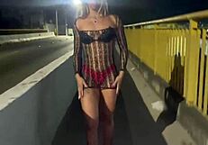 your wife flashing her ass on the street - brazilian exibismo at its hottest?
