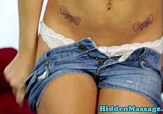 so this hairy babe gets her footjob massage turning into full spy fuck storyline