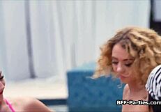 bikini girlfriends turn day off into interracial cock party frenzy