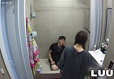 luuv reality catches xaner and grossy showering joking flashing tits together