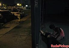 i picked up this petite spex teen outdoors she sucks my cock rough then rides cowgirl bound