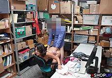 mall cop fucks petite teen shoplifter hardcock