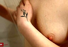 Lesya Milk's Petite Shaved Pussy Analyzed Bent Over Morning